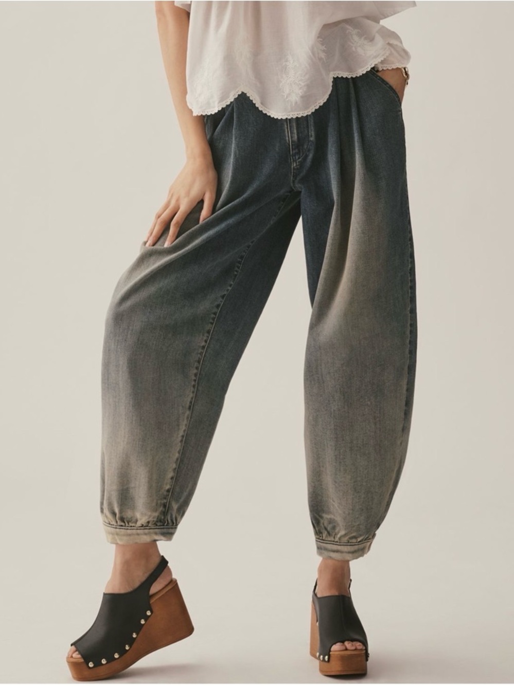Pilcro Washed Black Relaxed Boyfriend Jeans